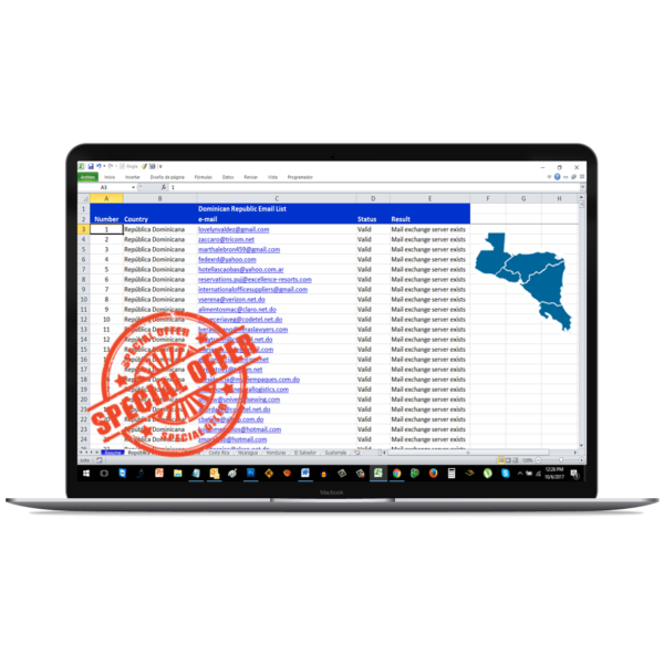 LISTA CORREOS ELECTRÓNICOS EMPRESAS CENTROAMÉRICA + REPÚBLICA DOMINICANA 2026 - 78,393 Cuentas únicas verificadas