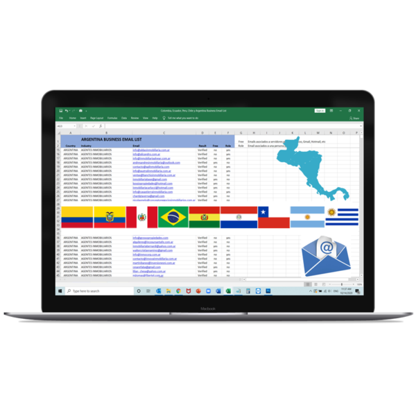 LISTA CORREOS ELECTRÓNICOS EMPRESAS CENTROAMÉRICA, REPÚBLICA DOMINICANA, PUERTO RICO, COLOMBIA, ECUADOR, PERÚ, BRASIL, BOLIVIA, PARAGUAY, CHILE, ARGENTINA Y URUGUAY 2026 - 564,766 Cuentas únicas verificadas