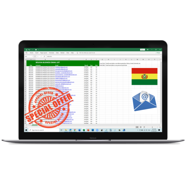 LISTA CORREOS ELECTRÓNICOS EMPRESAS BOLIVIA 2026 - IDEAL PARA EMAIL MARKETING