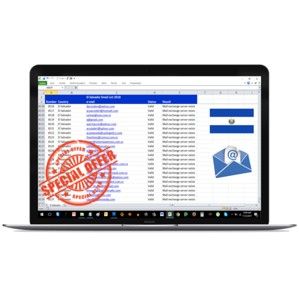 LISTA CORREOS ELECTRÓNICOS EMPRESAS EL SALVADOR 2026 - IDEAL PARA EMAIL MARKETING