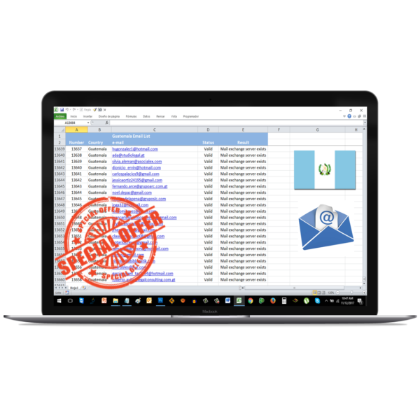 LISTA CORREOS ELECTRÓNICOS EMPRESAS GUATEMALA 2026 - IDEAL PARA EMAIL MARKETING