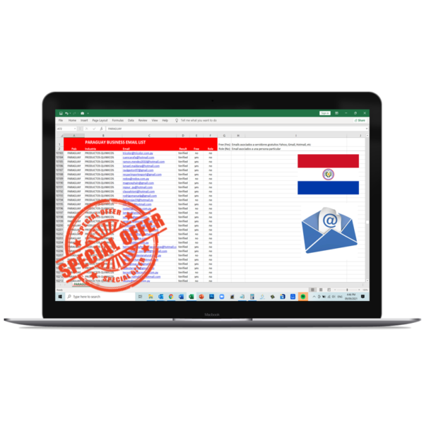 LISTA CORREOS ELECTRÓNICOS EMPRESAS PARAGUAY 2026 - IDEAL PARA EMAIL MARKETING