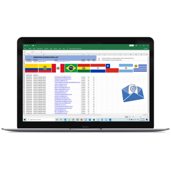 LISTA CORREOS ELECTRÓNICOS EMPRESAS COLOMBIA, ECUADOR, PERÚ, BRASIL, BOLIVIA, PARAGUAY, CHILE, ARGENTINA Y URUGUAY 2026 - 481,933 Cuentas únicas verificadas