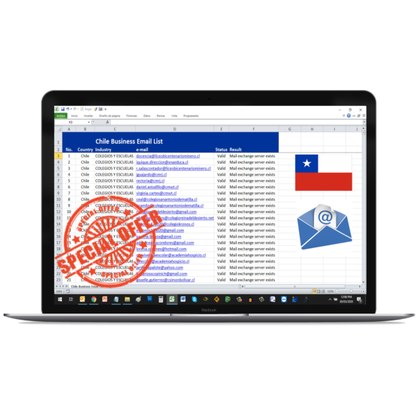 LISTA CORREOS ELECTRÓNICOS EMPRESAS CHILE 2026 - IDEAL PARA EMAIL MARKETING