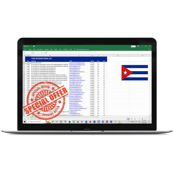 LISTA CORREOS ELECTRÓNICOS EMPRESAS CUBA 2026 - IDEAL PARA EMAIL MARKETING